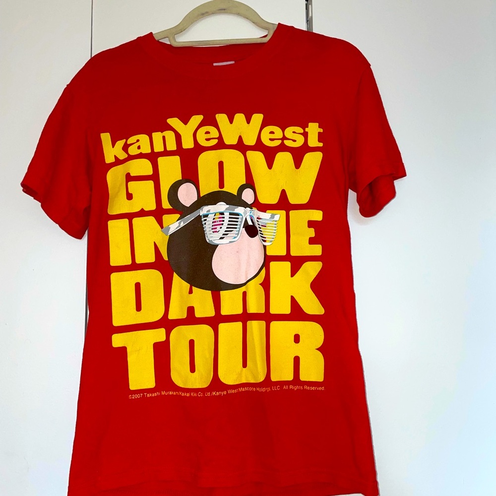 Kanye West glow in the dark 2007 tour t-shirt
